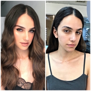 לפני ואחרי איפור