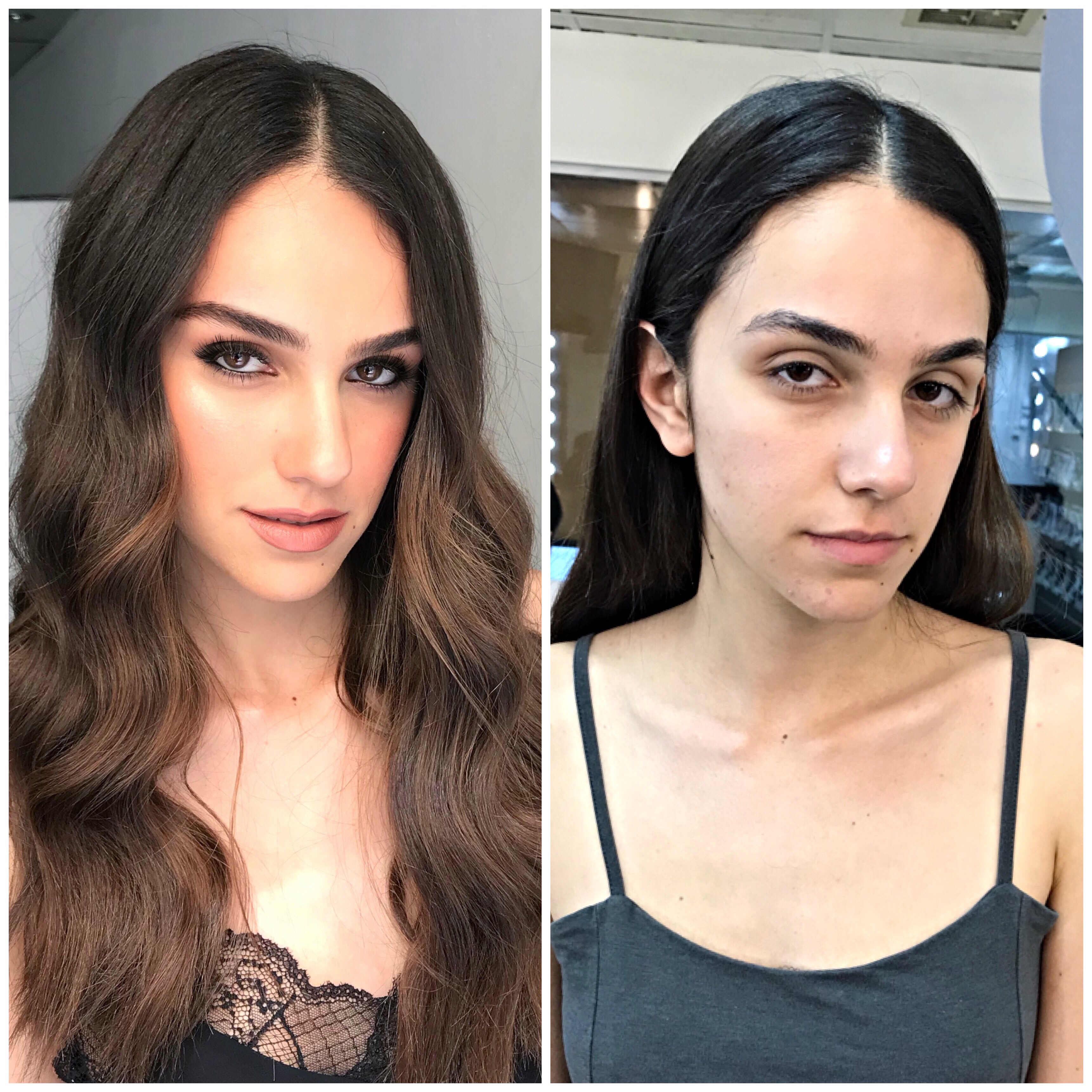 לפני ואחרי איפור