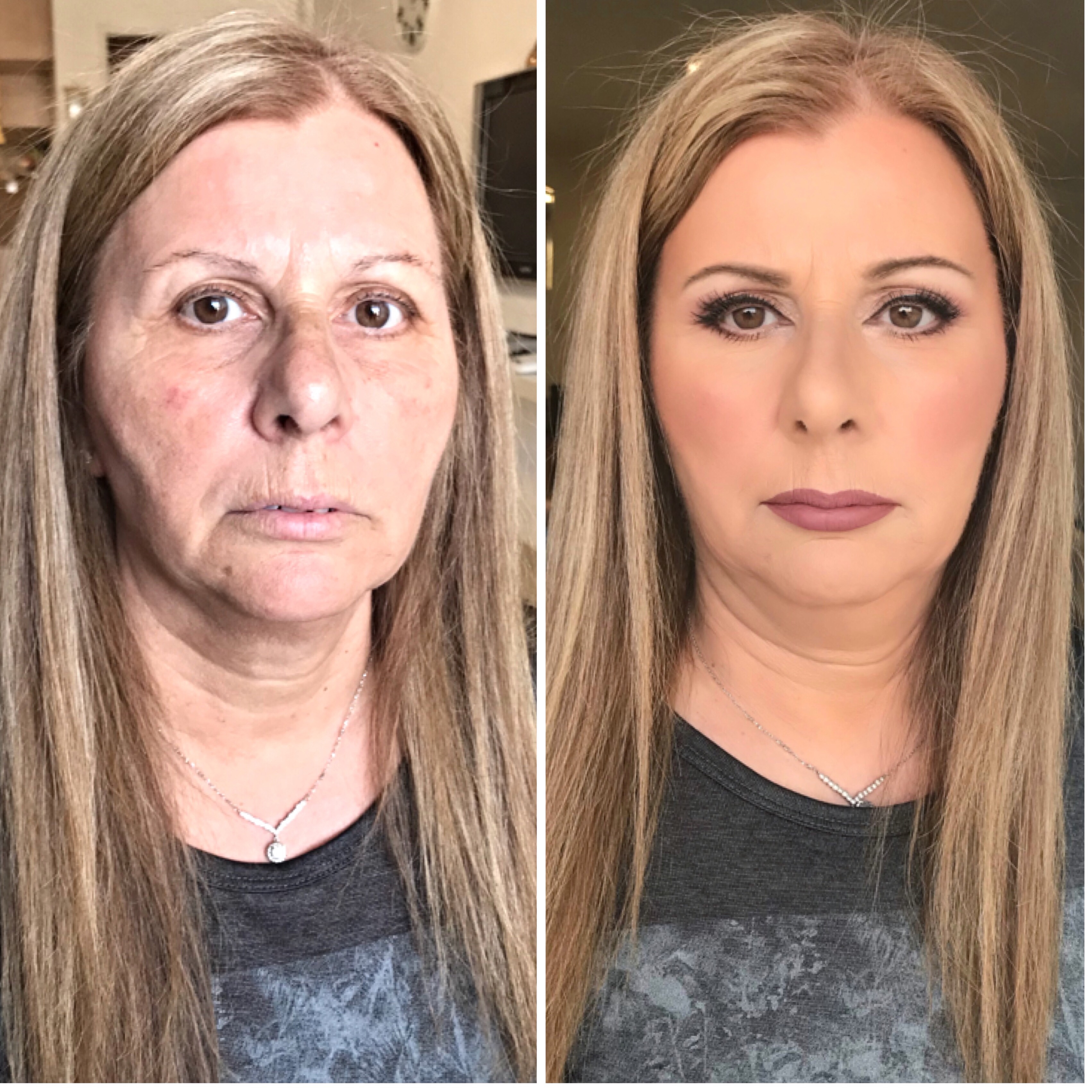 לפני ואחרי איפור לאמא של חתן